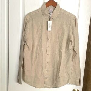 NWT - Tan Linen Shirt from Positano Italy.